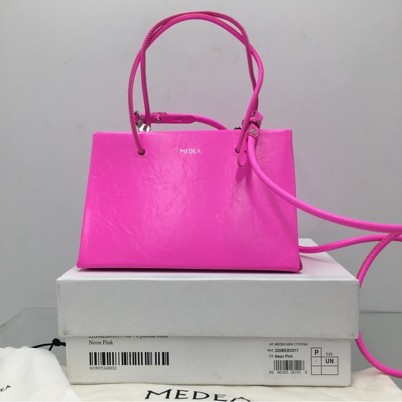 Medea Cydonia Mini Handbag Neon Pink - Picture 15 of 16